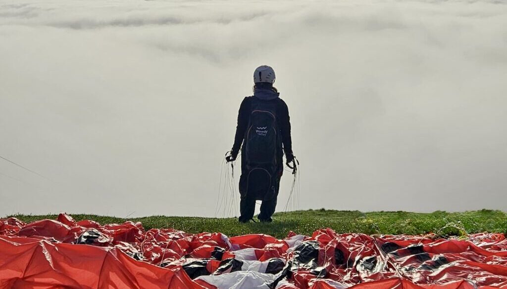 Startplatz über den Wolken