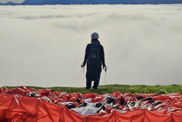 Startplatz über den Wolken