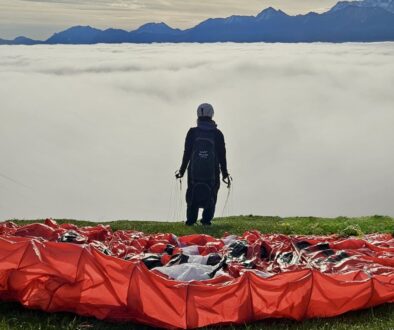 Startplatz über den Wolken